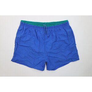 Vtg 90s Streetwear Mens Medium Faded Blank Lined Above Knee Shorts Swim Trunks